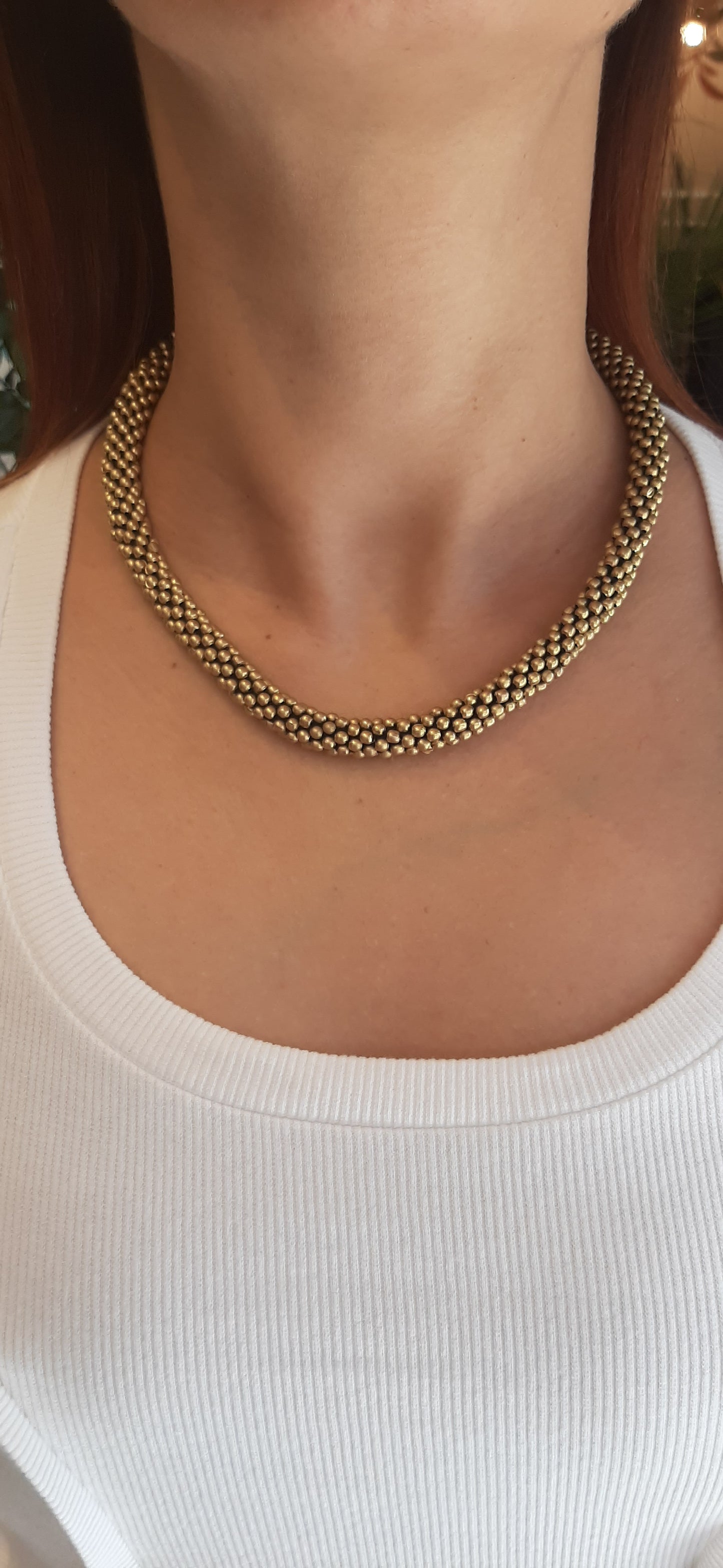 BJ - Collana palline - brass