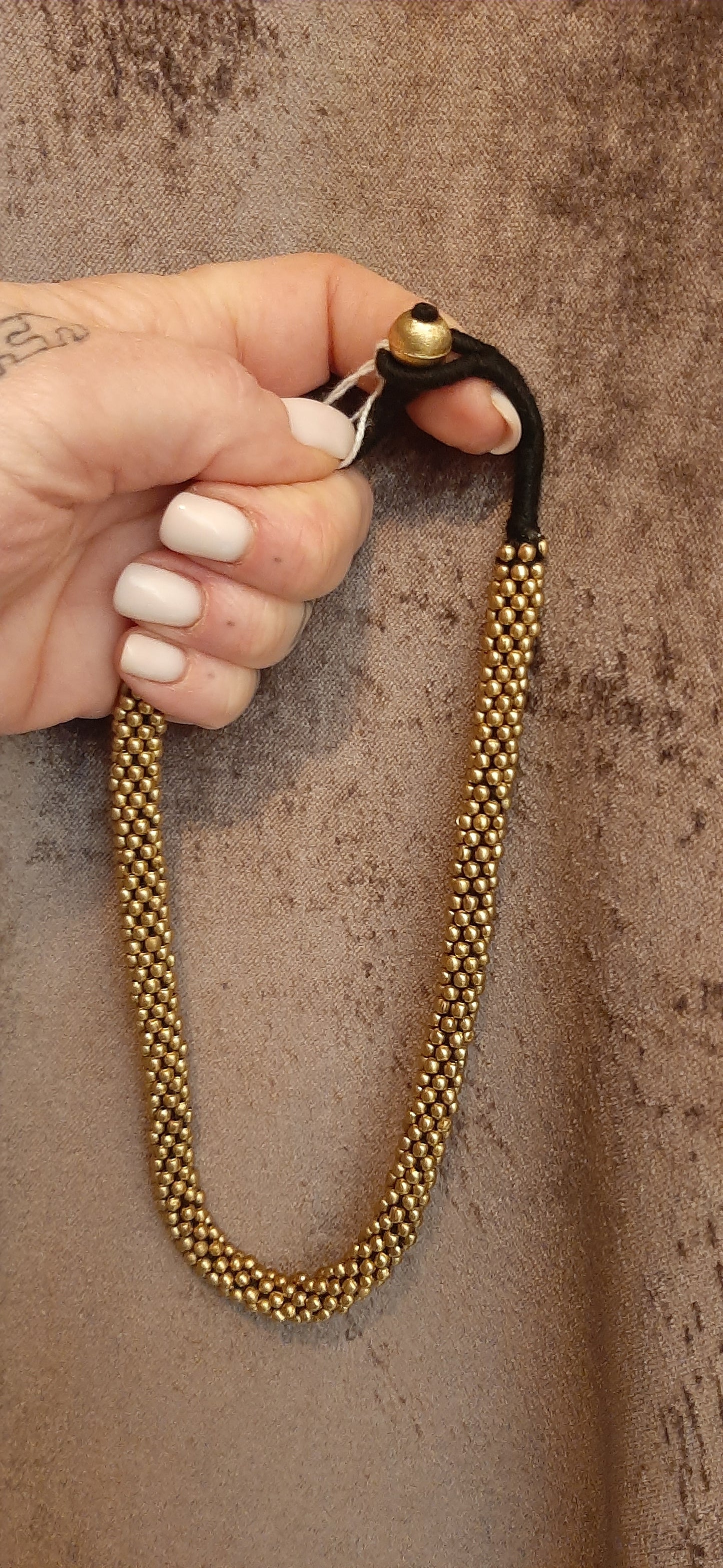 BJ - Collana palline - brass
