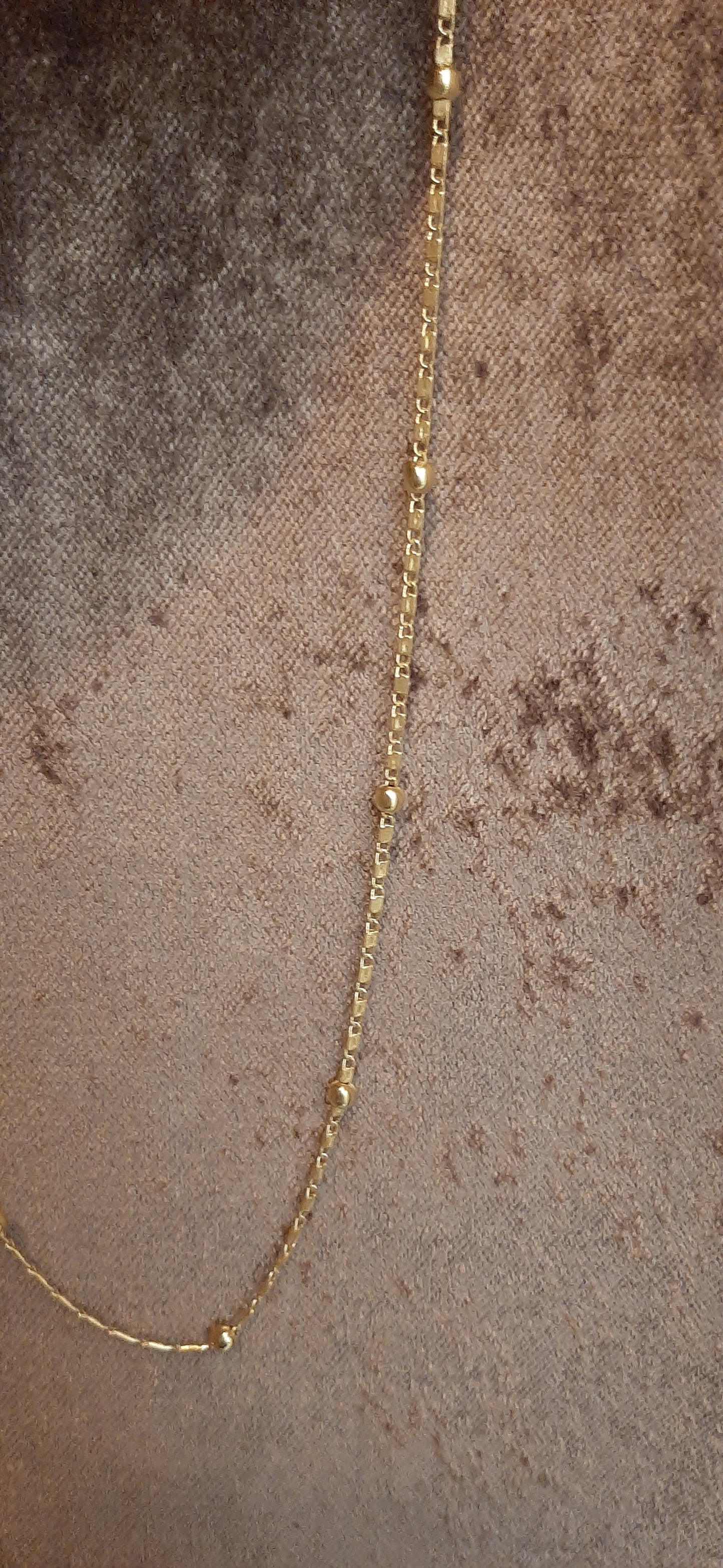 BJ - Collana sottile con palline - brass
