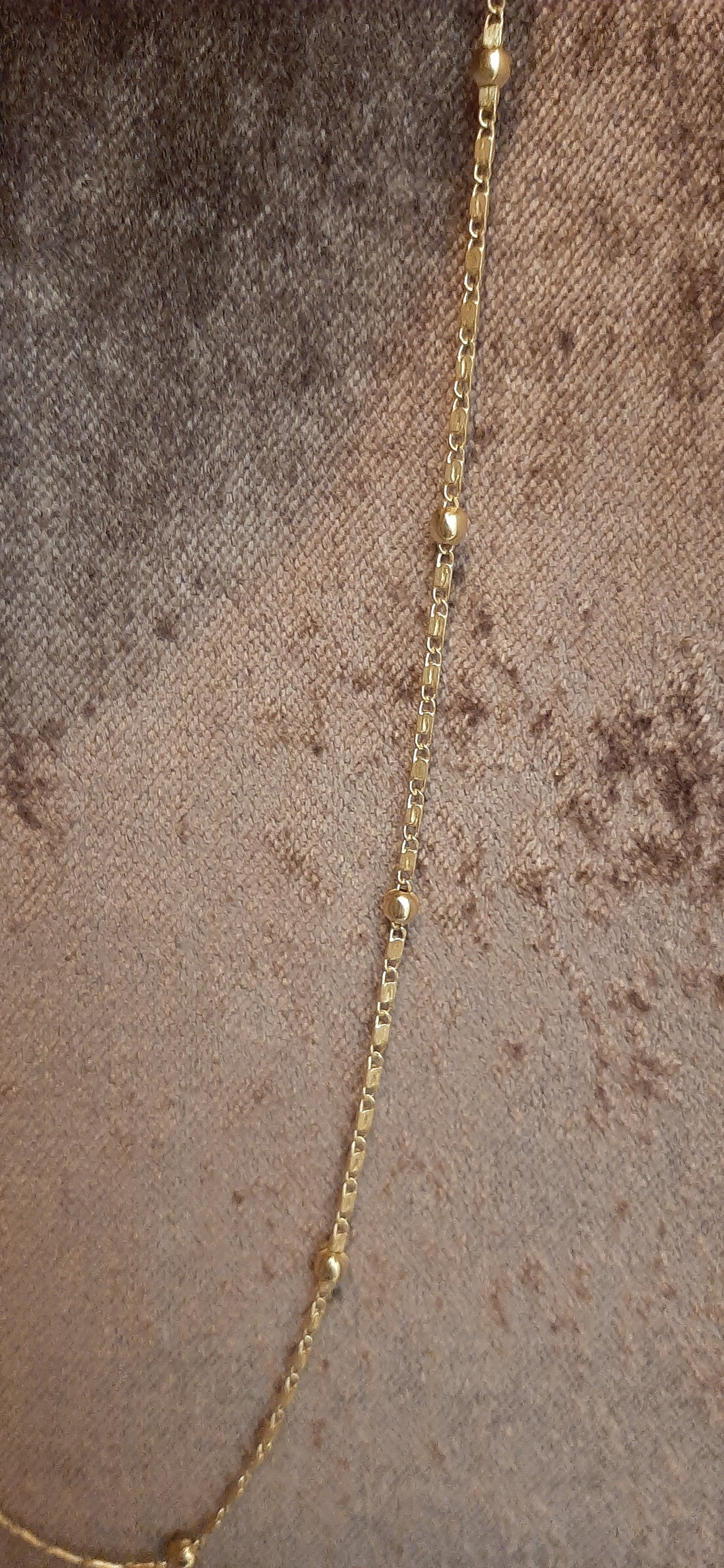 BJ - Collana sottile con palline - brass