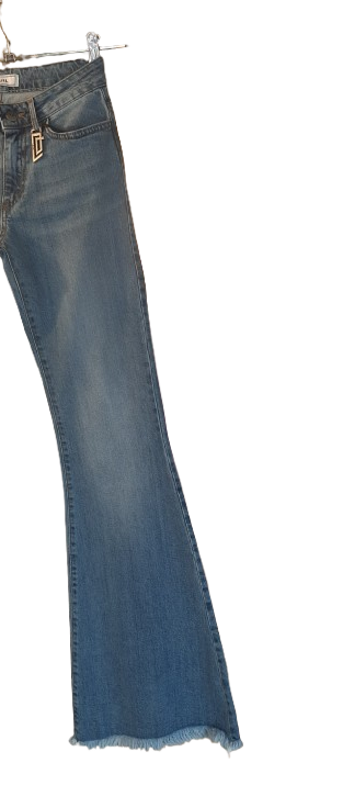 JJ - Jeans a zampa sfrangiato - denim PJ100