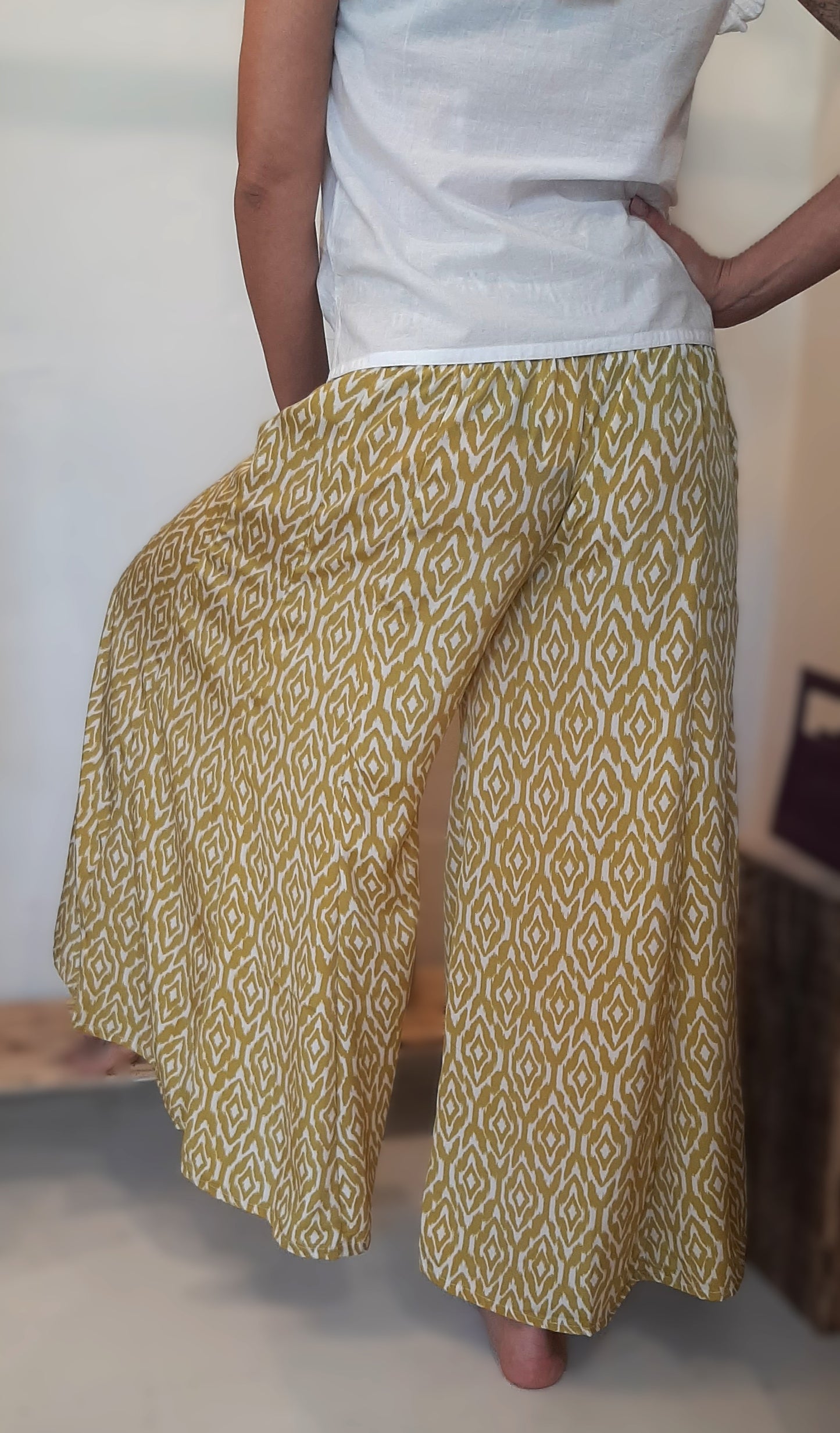 ND - Pantagonna con elastico ampio - fantasia geometrica pachamama