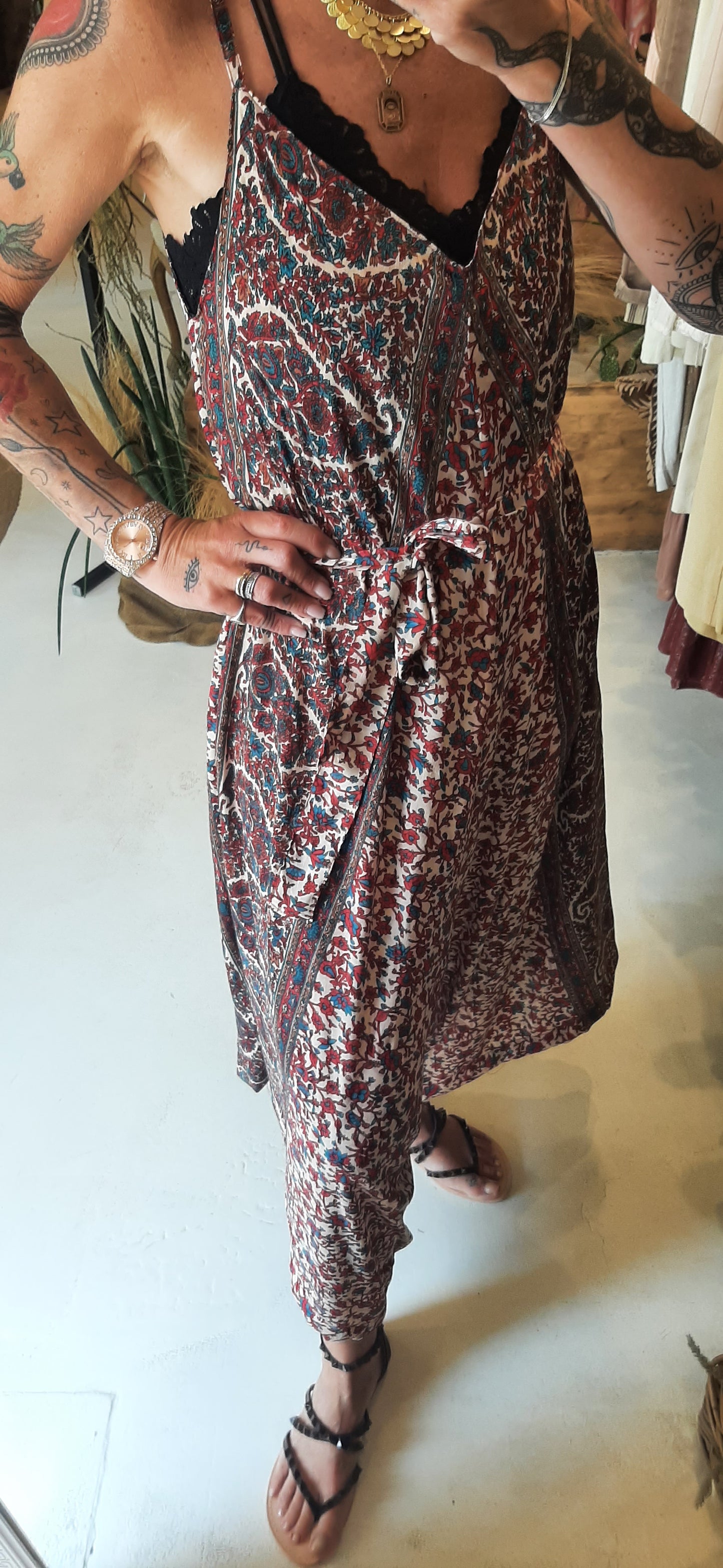 NM - Jumpsuit con spallina regolabile - micro fiore