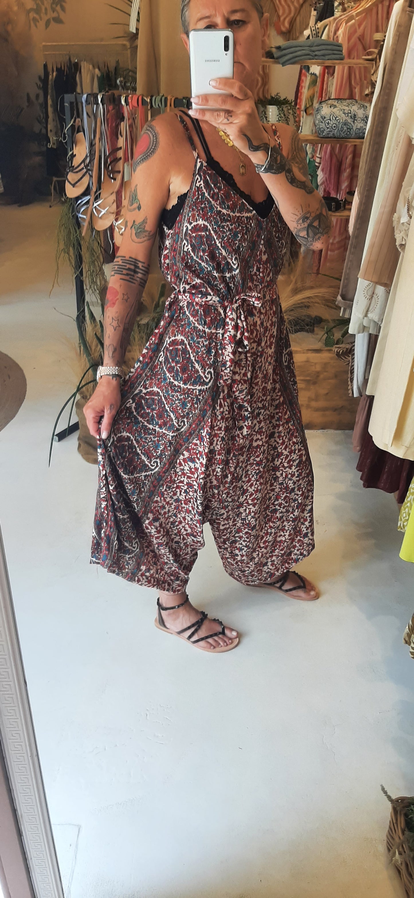 NM - Jumpsuit con spallina regolabile - micro fiore