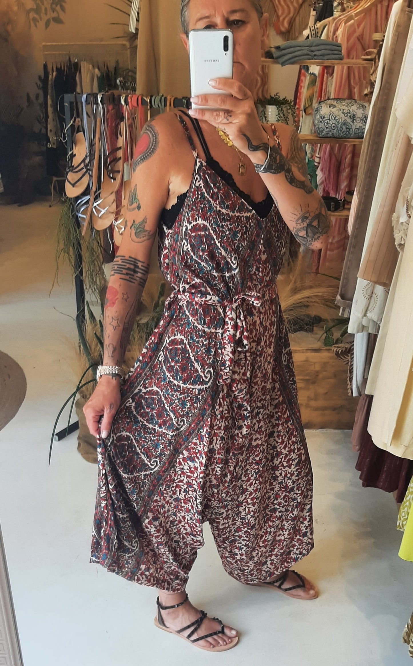 NM - Jumpsuit con spallina regolabile - micro fiore