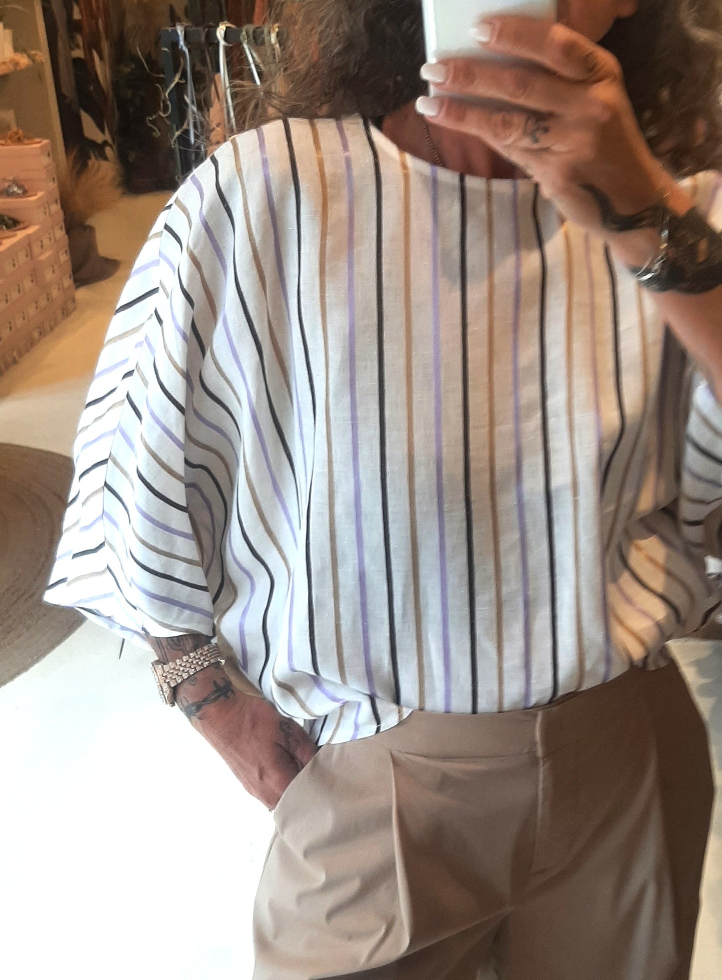JJ - Blusa manica stripes - BL183
