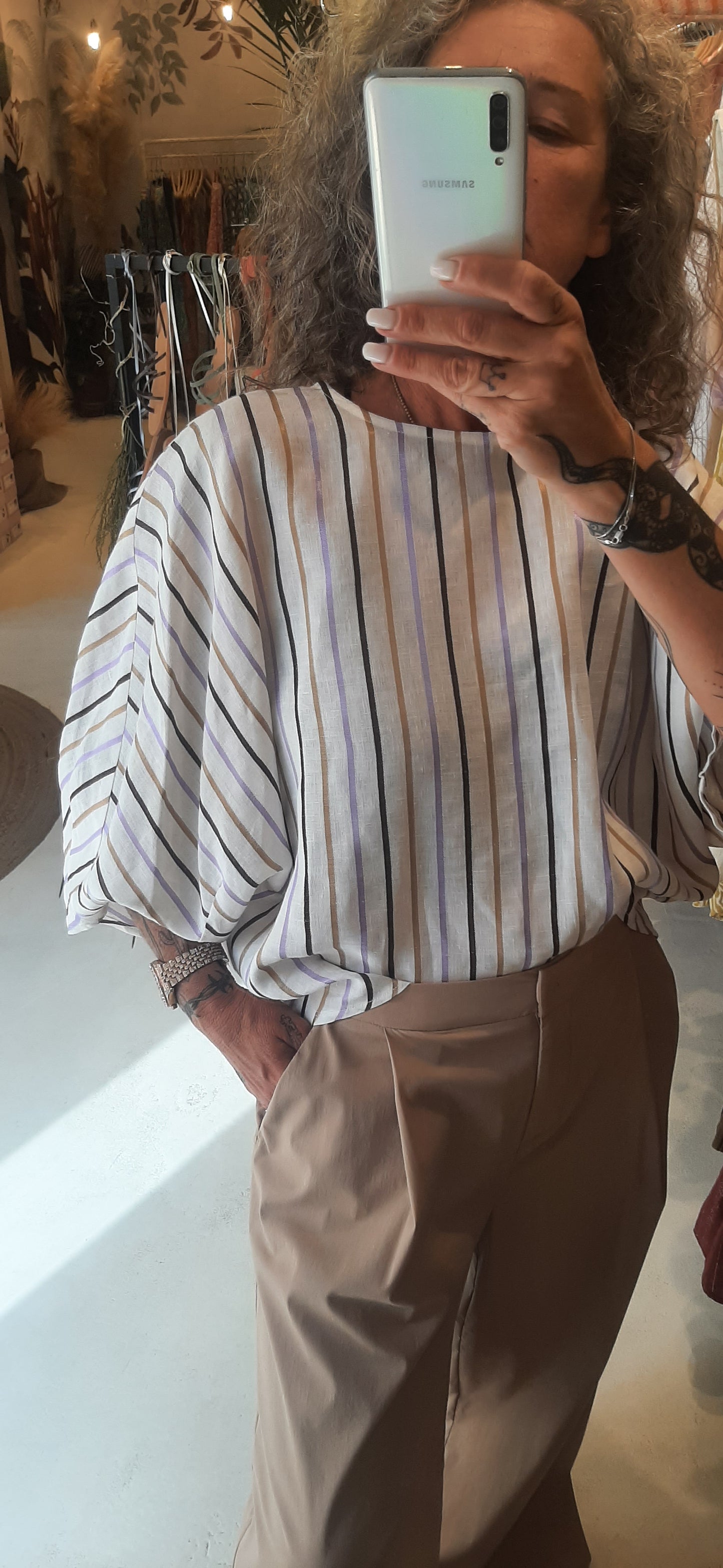 JJ - Blusa manica stripes - BL183