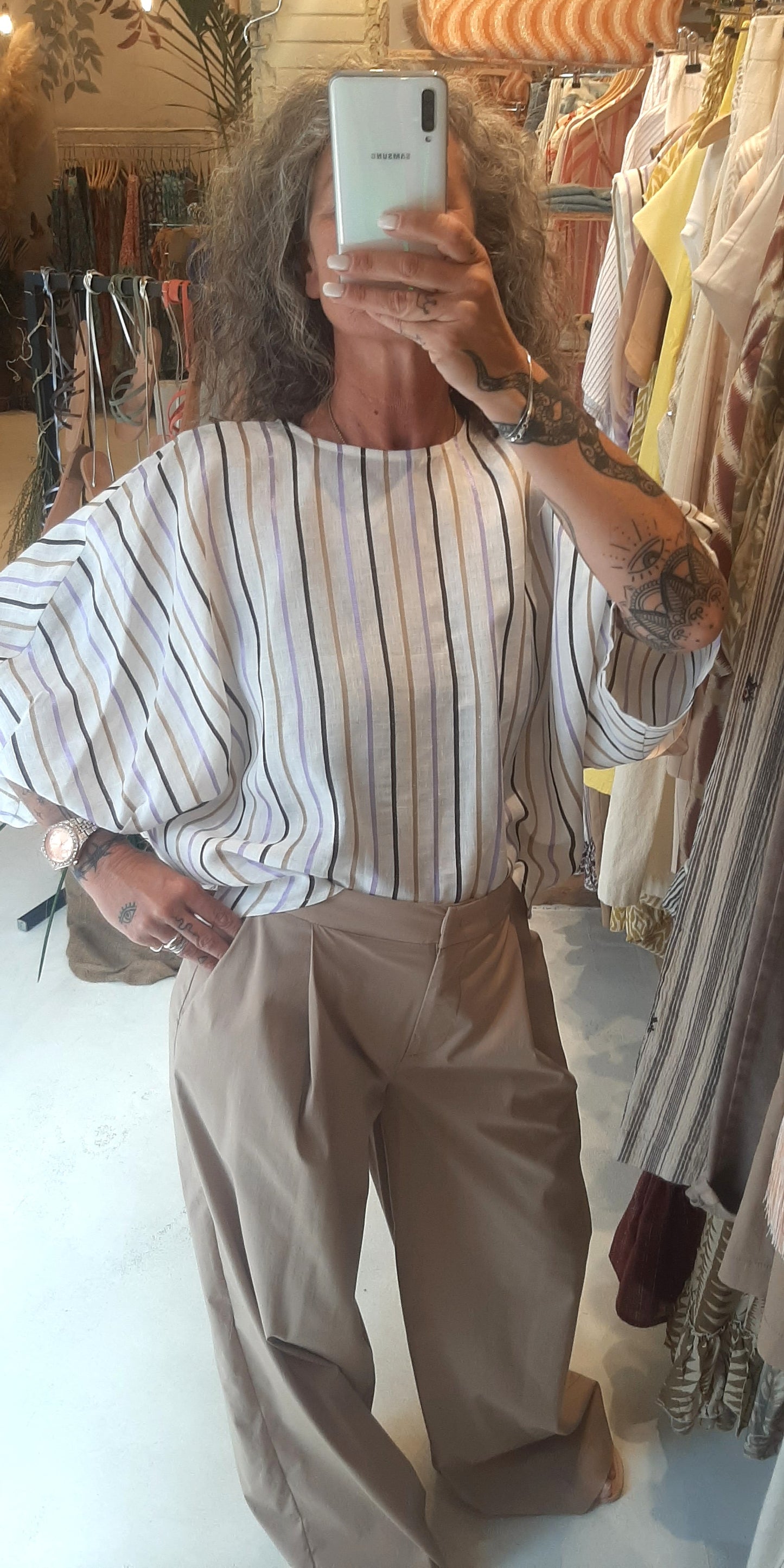JJ - Blusa manica stripes - BL183