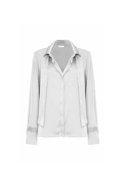 SOALLURE - Camicia in raso - bianco G22025