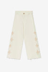 GYPSY - Jeans culotte con ricami - bianco HOLE