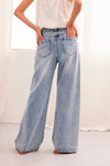 GYPSY - Jeans baggy ricamo laterale - denim IKARI