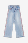 GYPSY - Jeans baggy ricamo laterale - denim IKARI