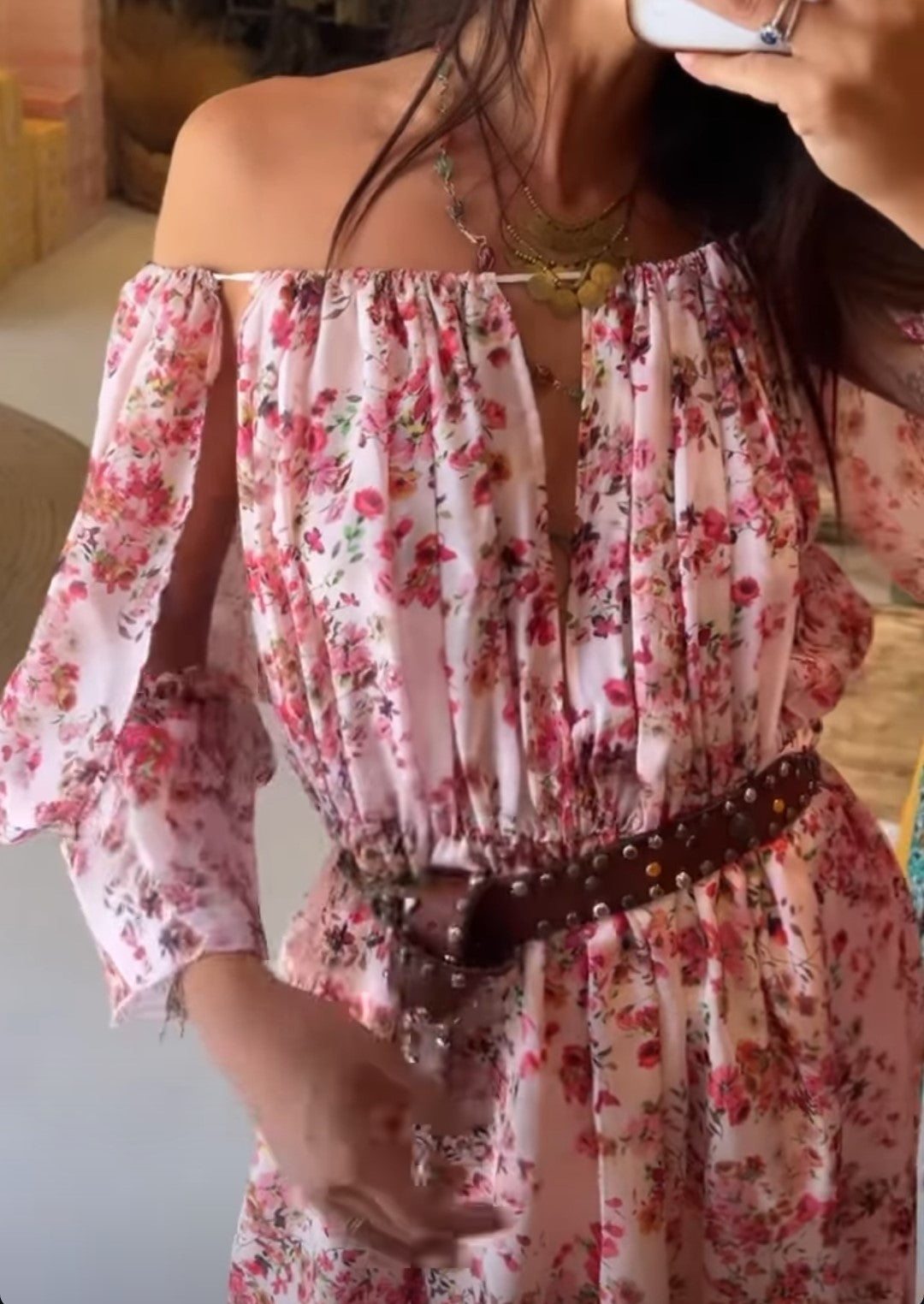 JJ - Abito corto - pink bloom AB275