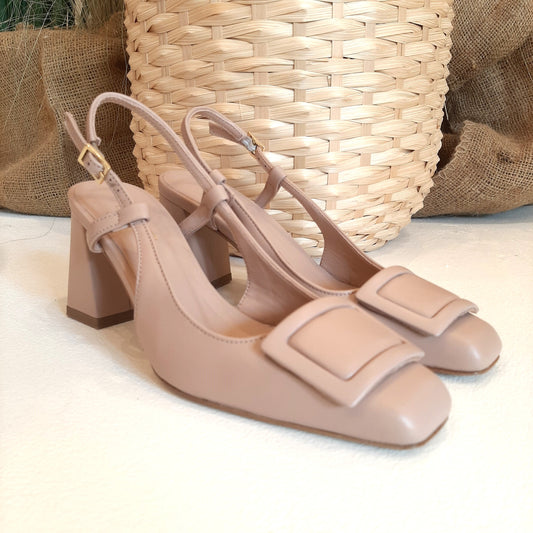 MADEI - Slingback con tacco largo - carne