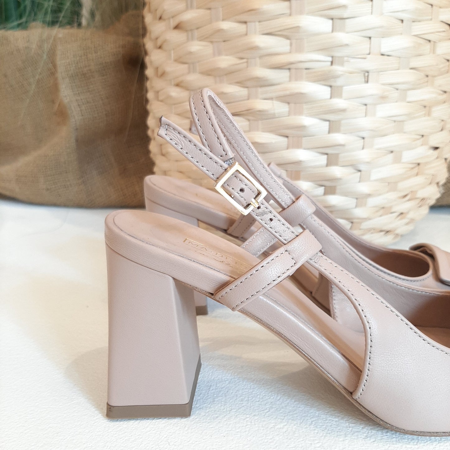 MADEI - Slingback con tacco largo - carne