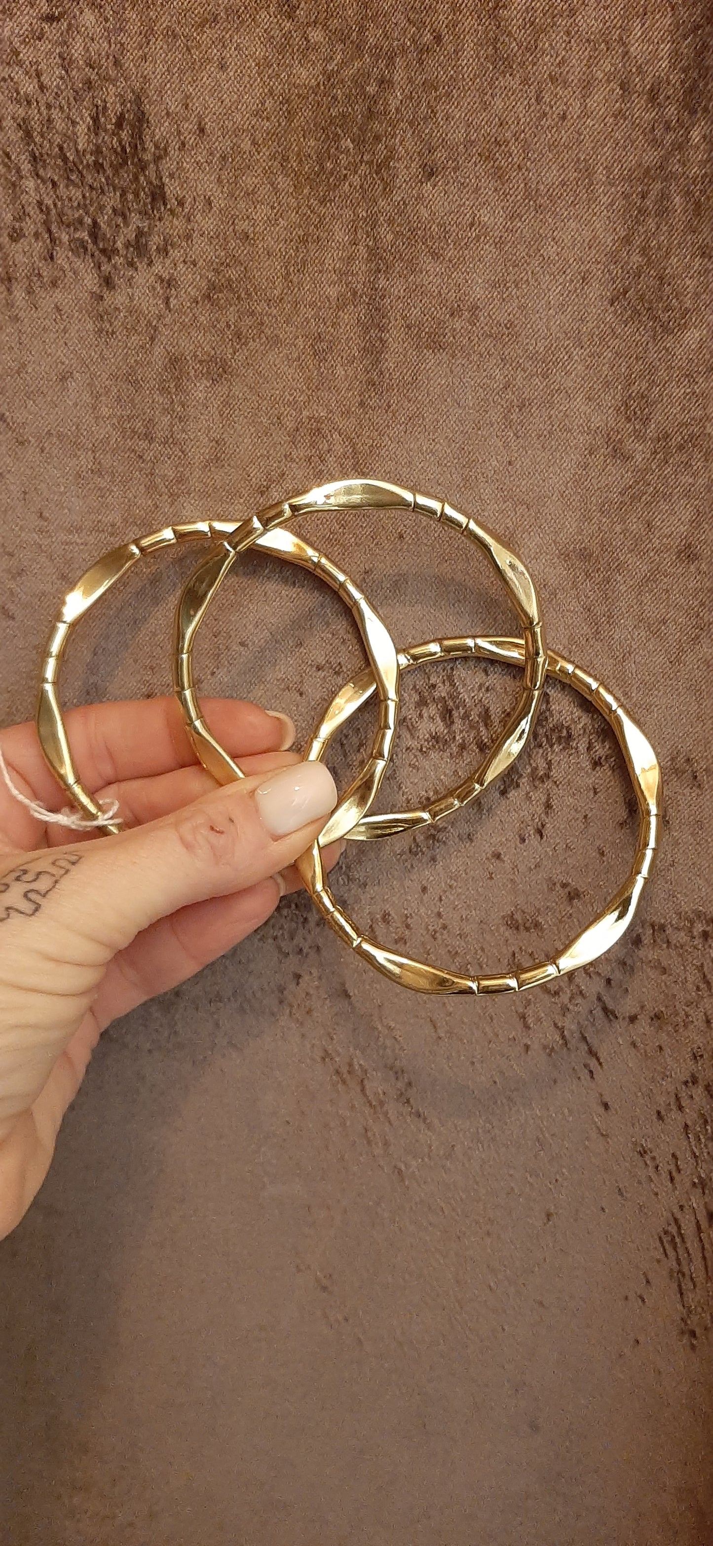 BJ - Bracciale rigido 3 pezzi - brass