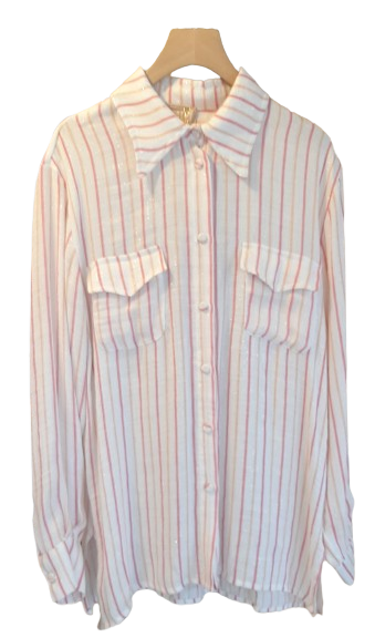 PF - Camicia collo uomo misto lino - coral 4321175