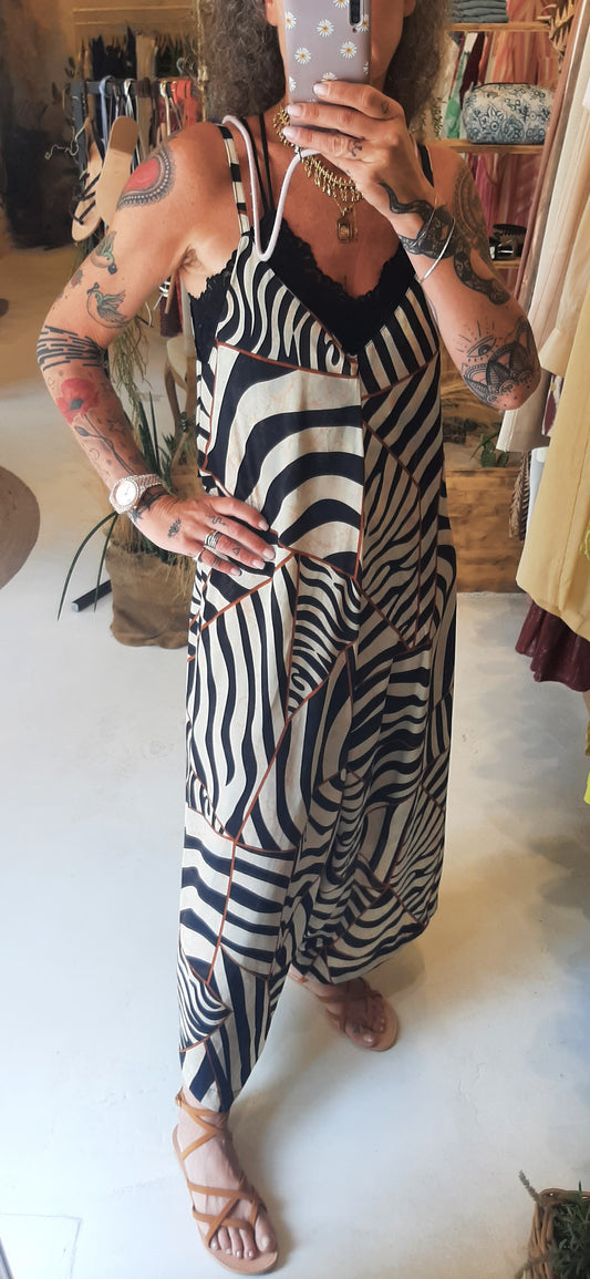 NM - Jumpsuit con spallina regolabile - safari