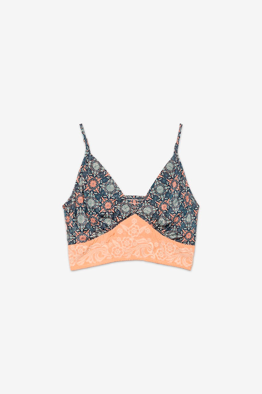 GYPSY - Crop top stampato - blu ROBERTA