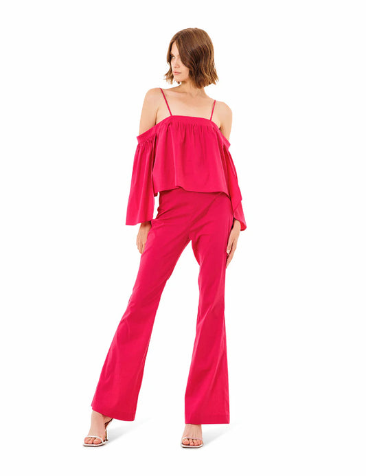 JJ - Pantalone a trombetta - magenta PA146