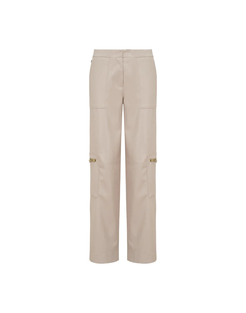 JJ - Pantalone cargo similpelle - bianco PA063