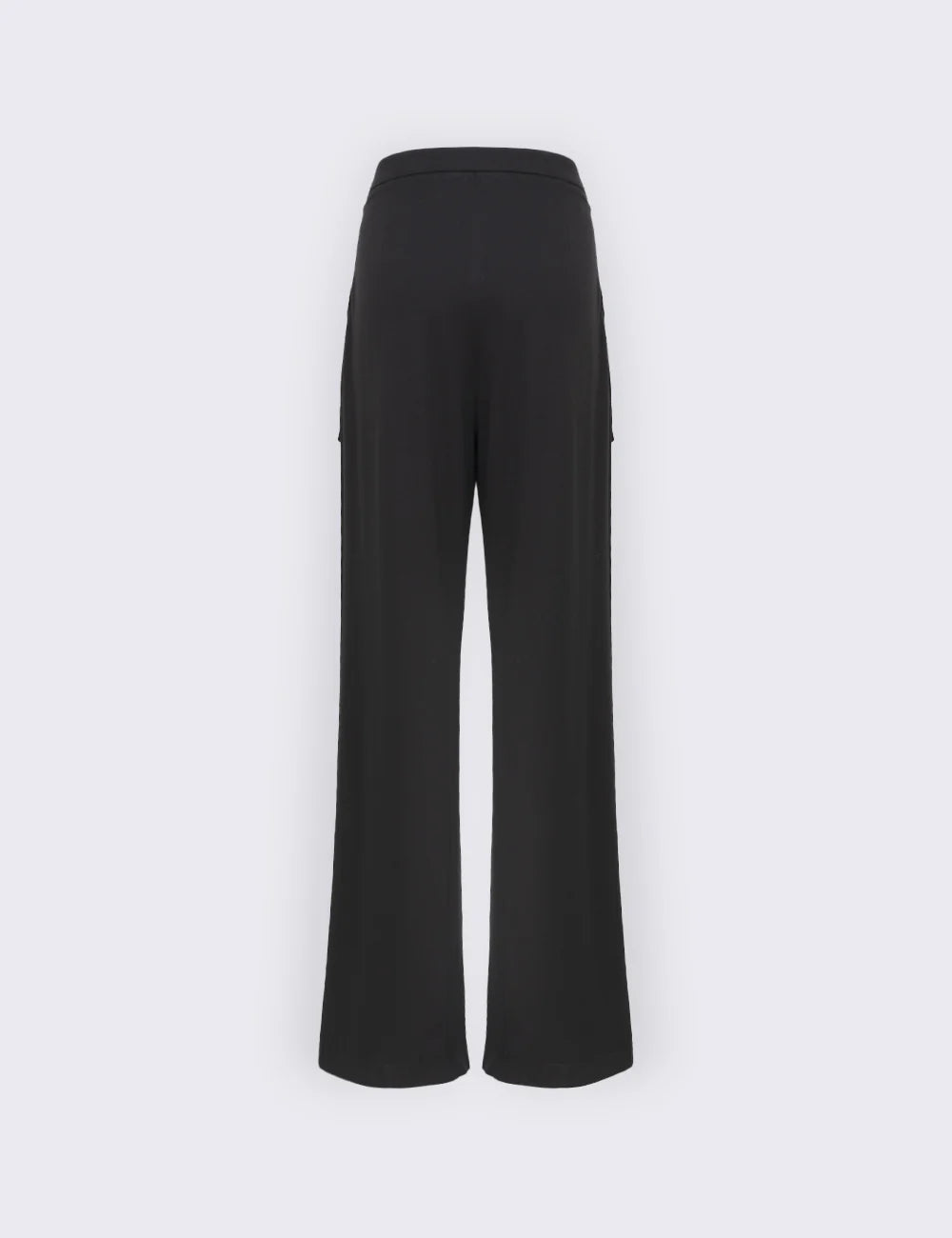 JJ - Pantalone palazzo con tasche effetto trasparente - nero PA121