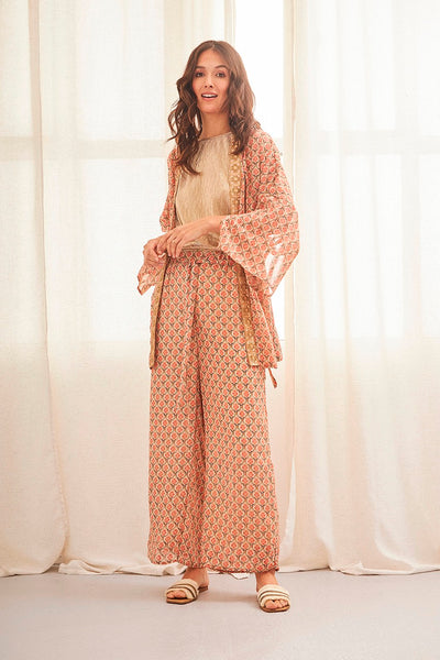 GYPSY - Kimono stampato - pesca LIFOL