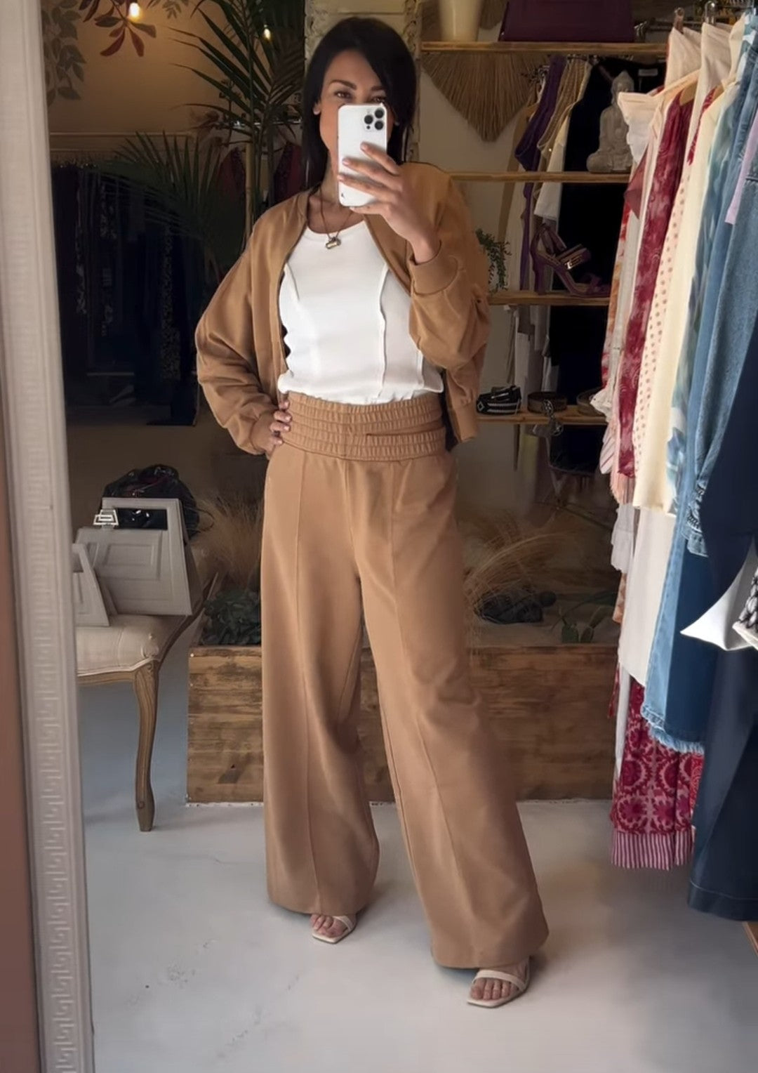JJ - Pantalone garzato - cammello PA085