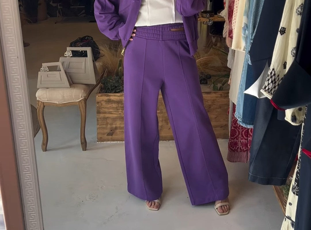 JJ - Pantalone garzato - viola PA085