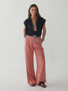 GYPSY - Pantalone in lino - rose MARISA
