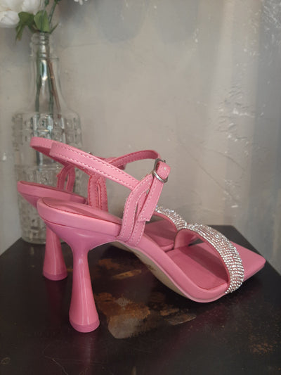 Sandalo con tacco pink